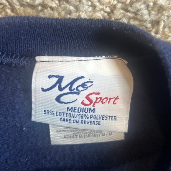 Vintage MC Sports Gold Sweatshirt Mens Size Medium Embroidered - Picture 3 of 4